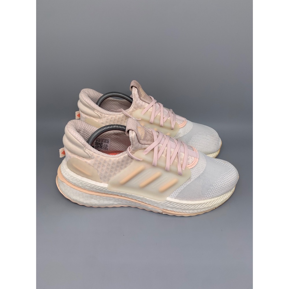 Adidas PLR_Boost White Bliss Orange Running Shoes IF4885 Women's Sz 10‎